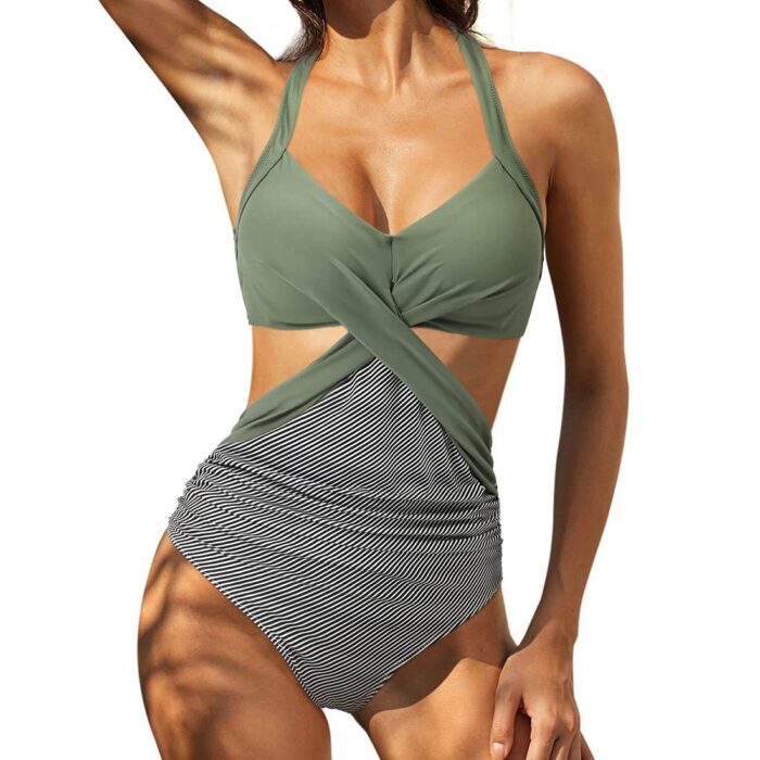 Multicolor Split One-Piece – Stylish Women’s Swimwear Set - Image 10