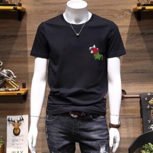 Men’s Retro Cotton Tee – Plus Size Summer Fit