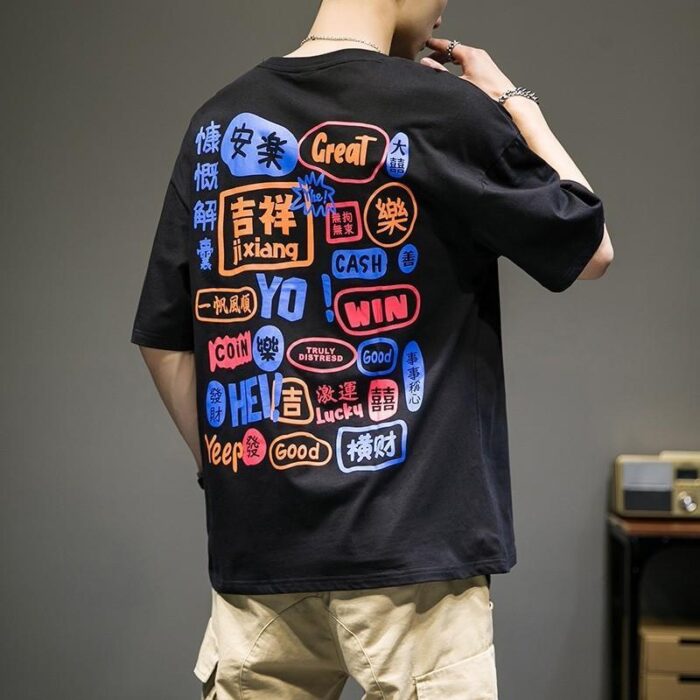 Men’s Manga Graphic Tee – Harajuku Cotton Style