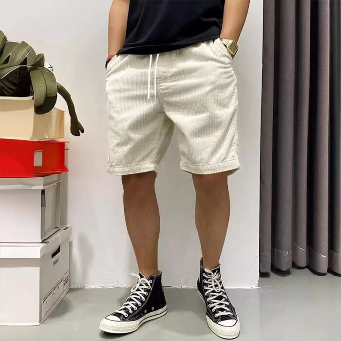 Men’s Vintage Cargo Shorts – Corduroy Summer Style - Image 3