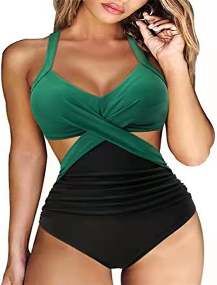 Multicolor Split One-Piece – Stylish Women’s Swimwear Set - Image 9
