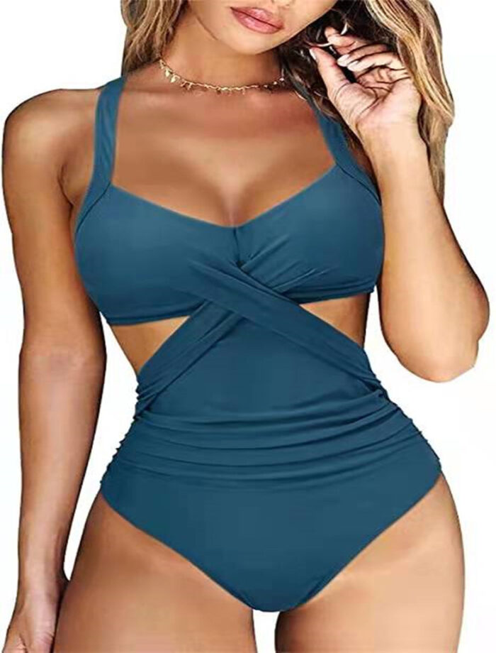 Multicolor Split One-Piece – Stylish Women’s Swimwear Set - Image 5