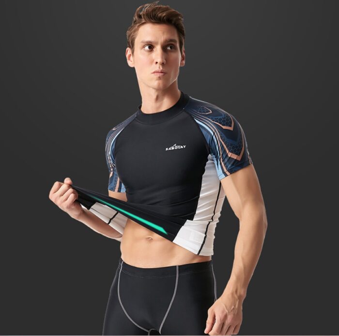 Men's Rashguard Set – Quick-Dry Lycra Surf Shirt & Swim Shorts - Image 8