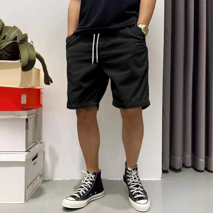 Men’s Vintage Cargo Shorts – Corduroy Summer Style - Image 2