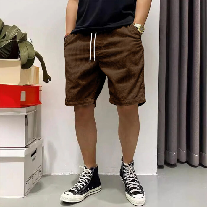 Men’s Vintage Cargo Shorts – Corduroy Summer Style