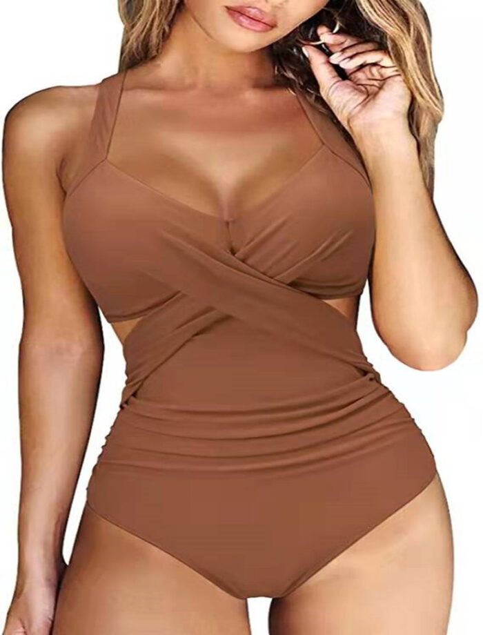 Multicolor Split One-Piece – Stylish Women’s Swimwear Set - Image 4