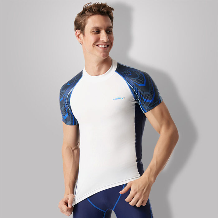 Men's Rashguard Set – Quick-Dry Lycra Surf Shirt & Swim Shorts - Image 2