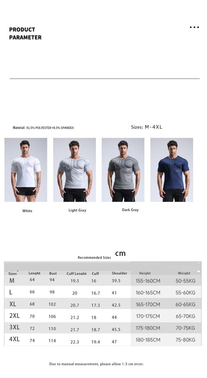 Men’s Quick-Dry Workout T-Shirt – Summer Activewear - Image 7