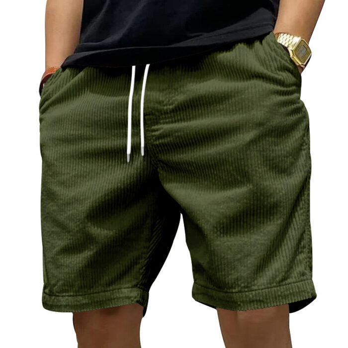 Men’s Vintage Cargo Shorts – Corduroy Summer Style - Image 9