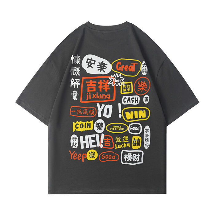 Men’s Manga Graphic Tee – Harajuku Cotton Style - Image 2