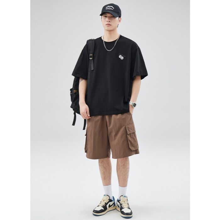Men’s Japanese Cotton Embroidered Tee – Summer Style - Image 9
