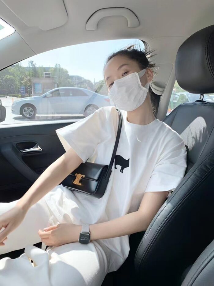 Women’s Black Cat Loose Fit Tee - Image 5