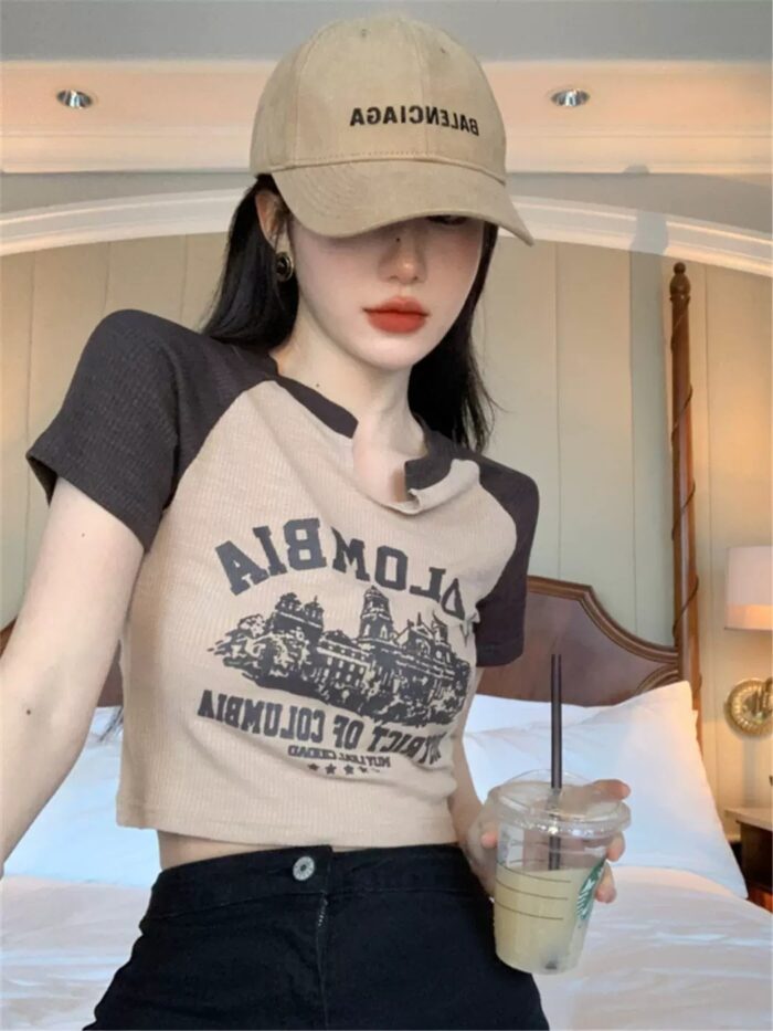 Bold Contrast Crop Tee – Cute Summer Vibes - Image 8