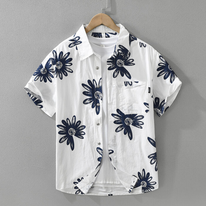 Japanese Printed Short Sleeve Shirt