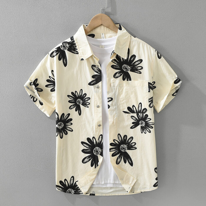 Japanese Printed Short Sleeve Shirt - Image 3