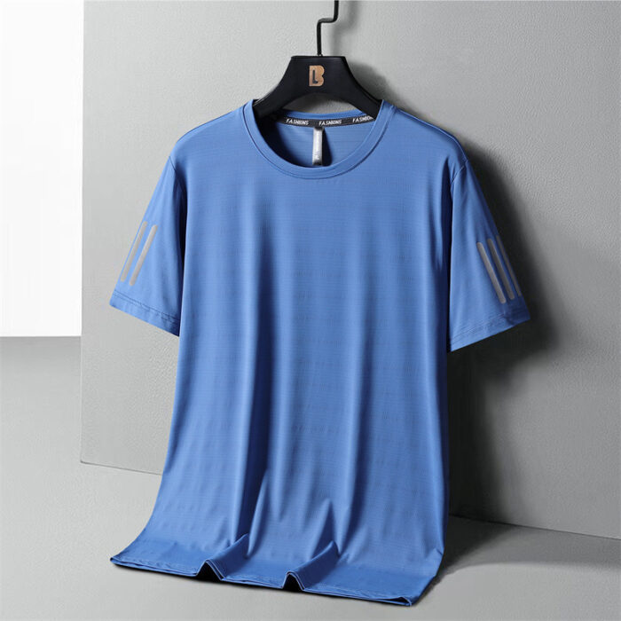 Ice Silk Quick-Dry Tee – Men’s Large Size Summer Shirt - Image 6