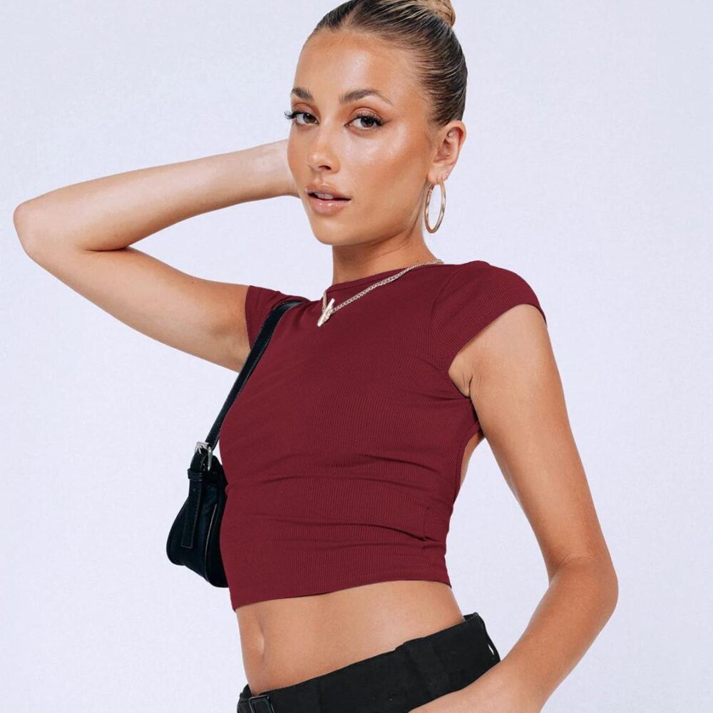Y2K Hollow Crop Top Tee