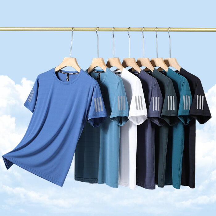 Ice Silk Quick-Dry Tee – Men’s Large Size Summer Shirt - Image 4